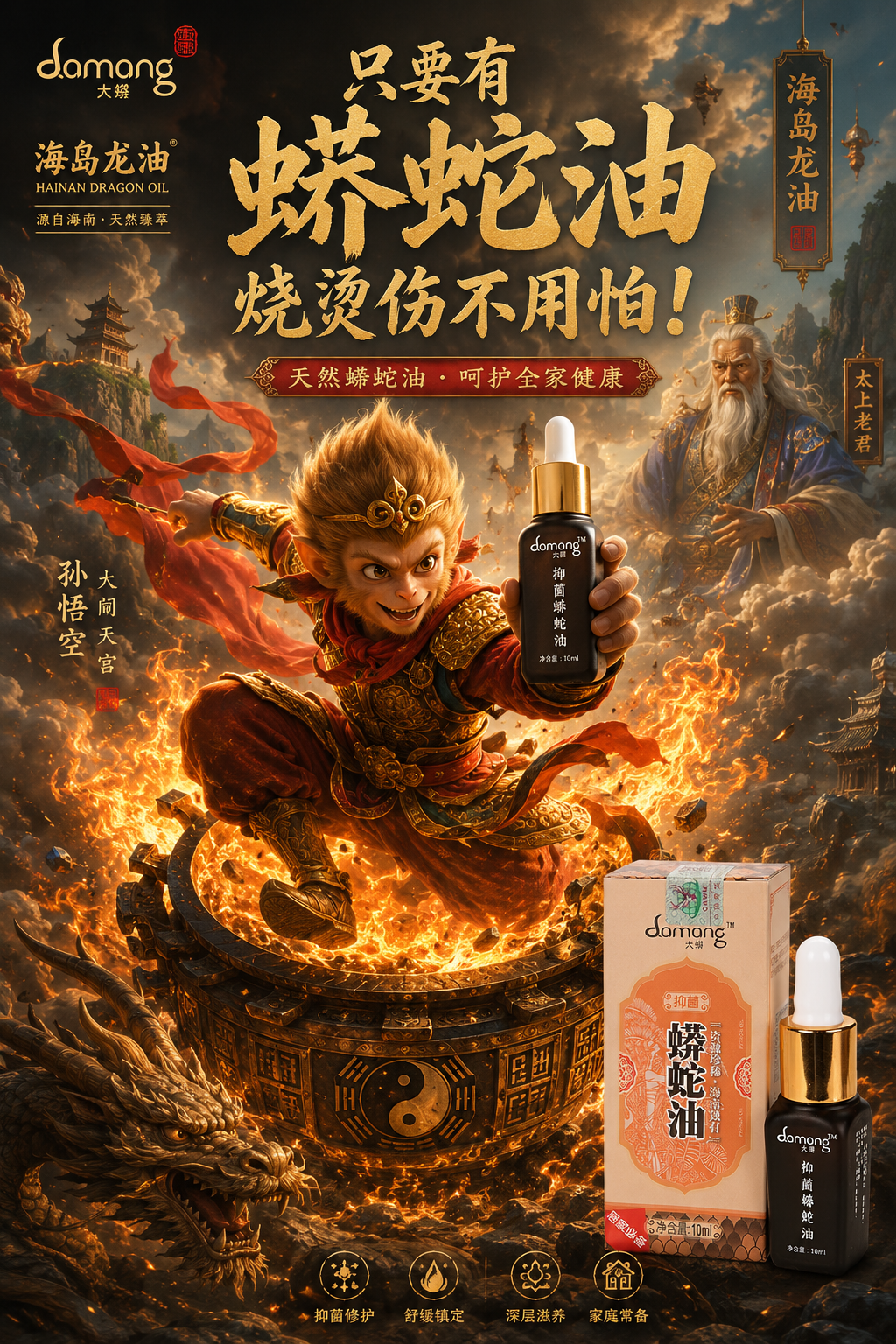 古法蟒油，烫火速修｜止痛消肿，防泡淡疤 - 蟒蛇行业资讯 - 海南大蟒科技有限公司